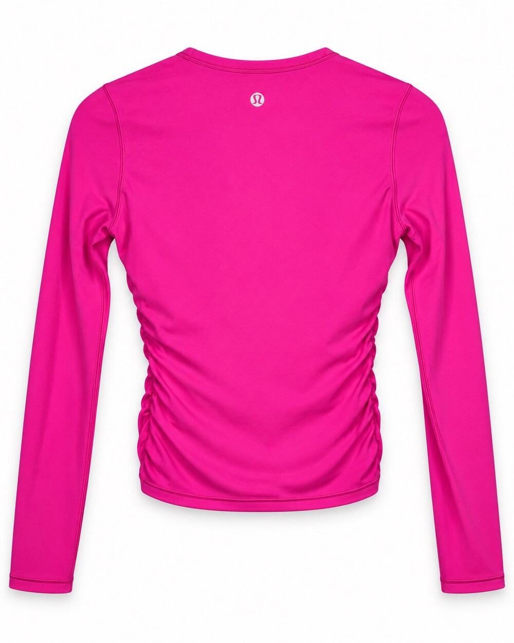 Lululemon Hot Pink Ruched Long Sleeve Athletic Top Size 2